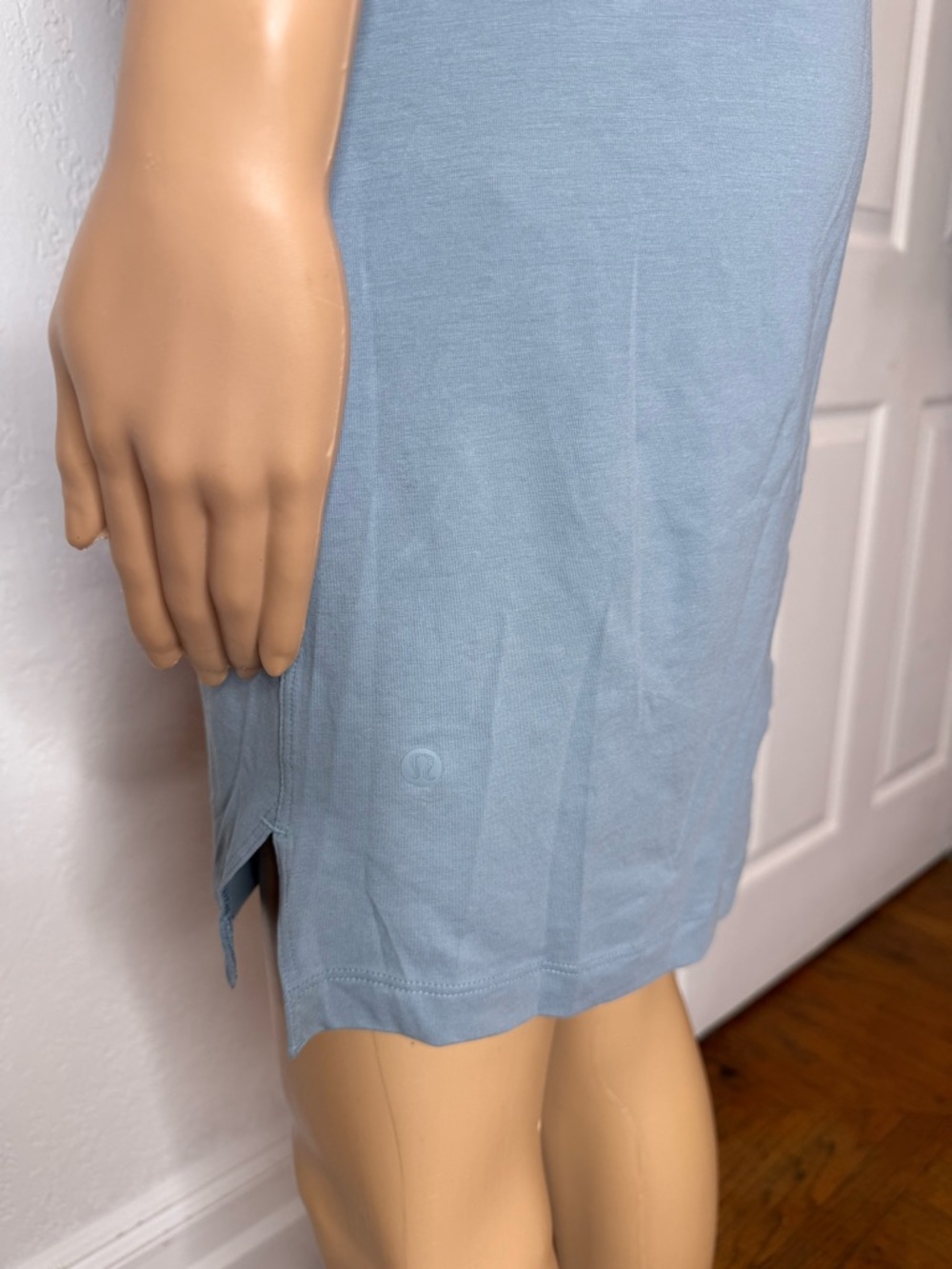 Lululemon Women's Day Tripper Short Sleeve Dress Pima Cotton Size 2 Blue - Picture 6 of 10